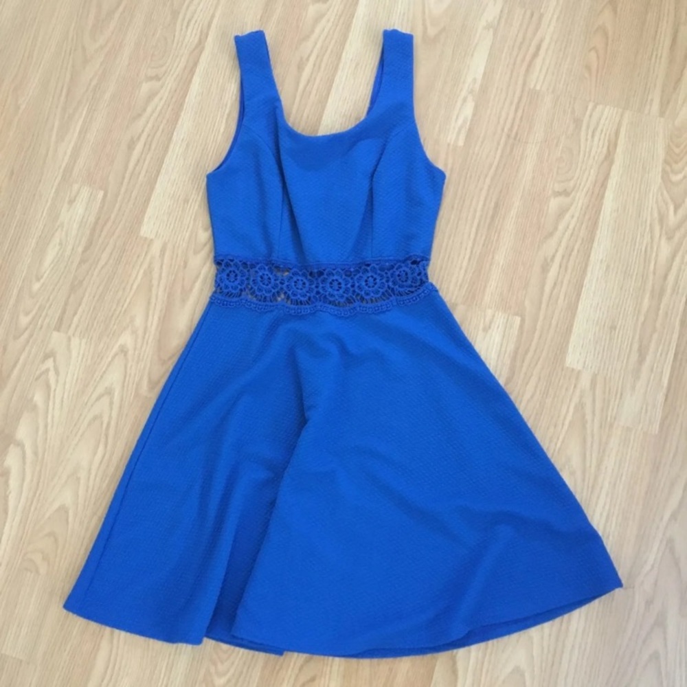 Blue skater dress